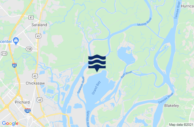 Creola, United Statesの潮見表地図