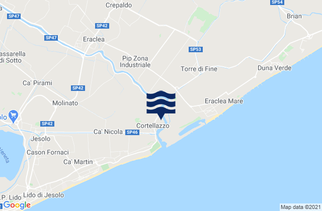 Crepaldo, Italyの潮見表地図