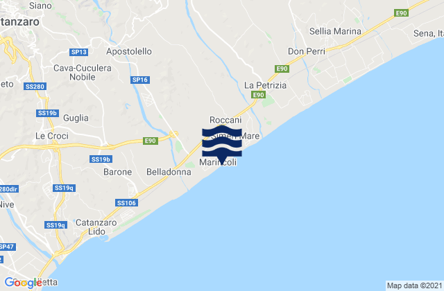 Crichi, Italyの潮見表地図