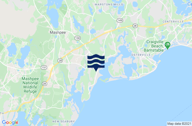 Crockers Neck, United Statesの潮見表地図