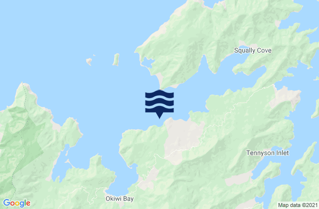 Croisilles Harbour, New Zealandの潮見表地図