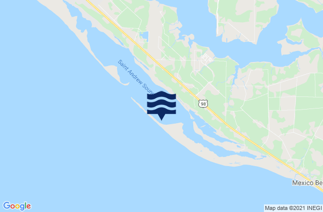 Crooked Island, United Statesの潮見表地図