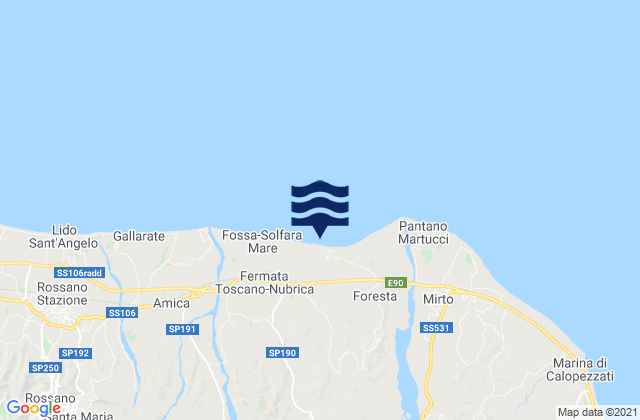 Cropalati, Italyの潮見表地図