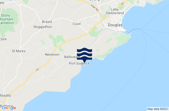 Crosby, Isle of Manの潮見表地図