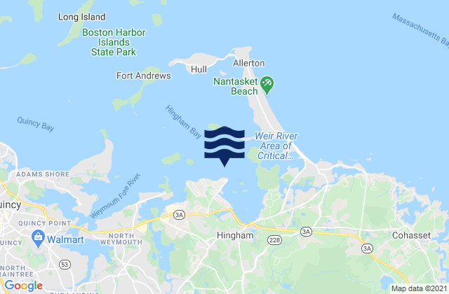 Crow Point 0.2 n.mi. north of, United Statesの潮見表地図