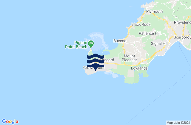 Crown Point, Trinidad and Tobagoの潮見表地図