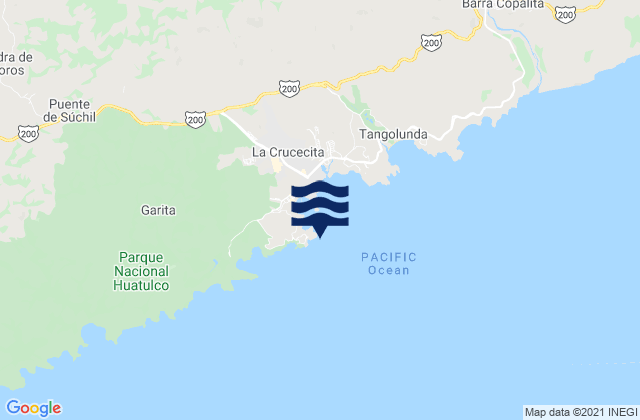 Crucecita, Mexicoの潮見表地図