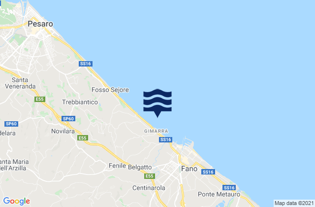 Cuccurano, Italyの潮見表地図