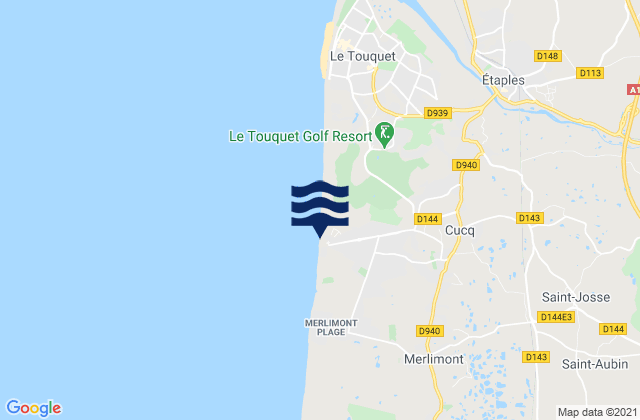 Cucq, Franceの潮見表地図