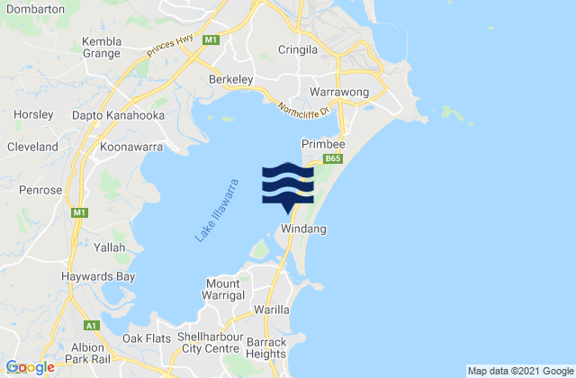 Cudgeree Bay, Australiaの潮見表地図