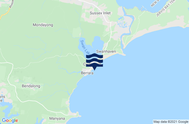 Cudmirrah Reef, Australiaの潮見表地図