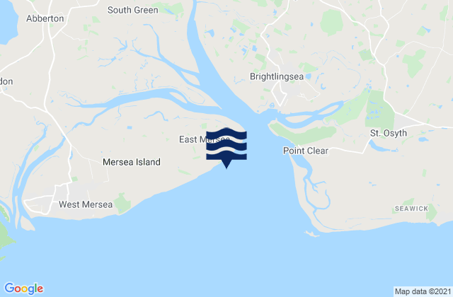 Cudmore Grove Beach, United Kingdomの潮見表地図