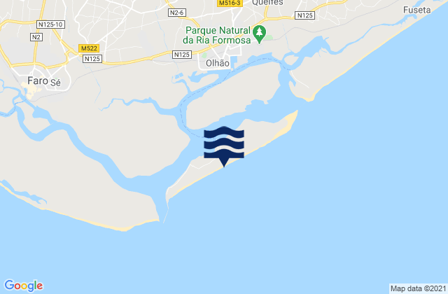 Culatra, Portugalの潮見表地図