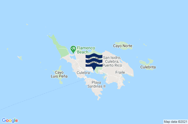 Culebra Municipio, Puerto Ricoの潮見表地図