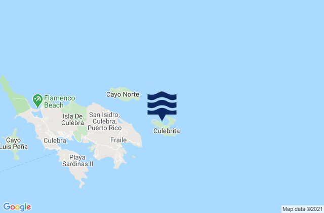 Culebrita Island, Puerto Ricoの潮見表地図