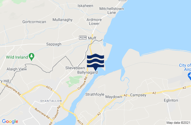 Culmore Point, United Kingdomの潮見表地図
