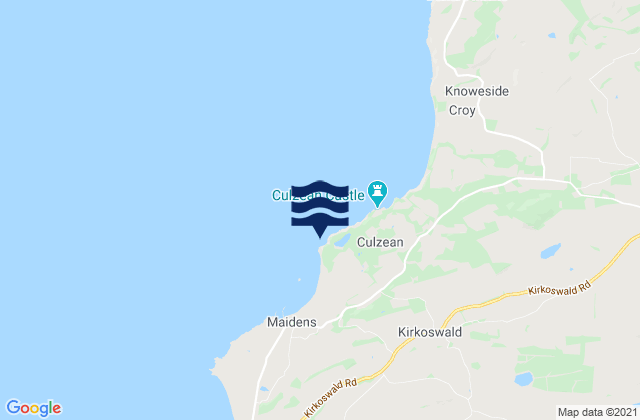 Culzean Beach, United Kingdomの潮見表地図