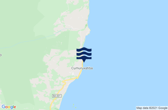 Cumuruxatiba, Brazilの潮見表地図
