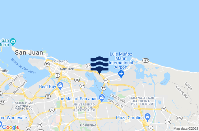 Cupey Barrio, Puerto Ricoの潮見表地図