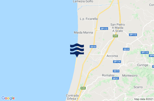 Curinga, Italyの潮見表地図