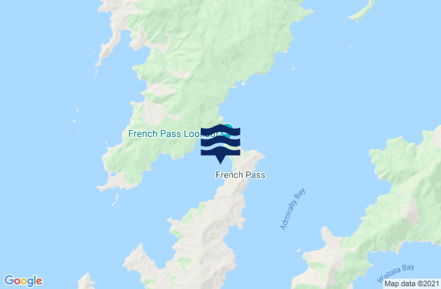 Current Basin, New Zealandの潮見表地図