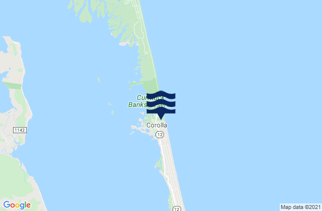Currituck Beach Light, United Statesの潮見表地図