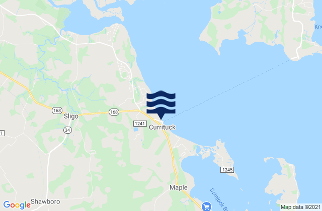 Currituck, United Statesの潮見表地図