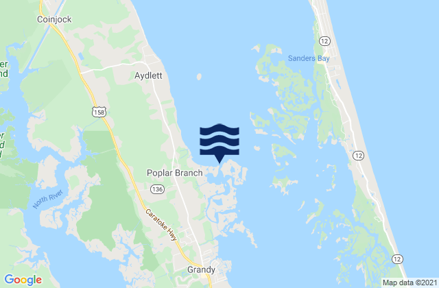 Currituck Sound, United Statesの潮見表地図