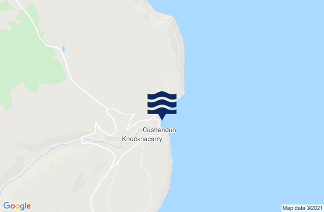 Cushendun, United Kingdomの潮見表地図