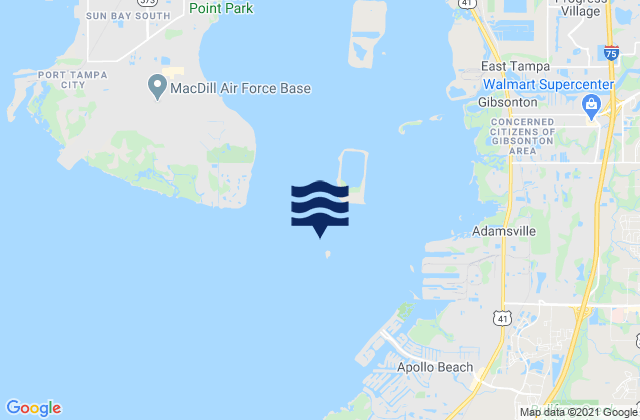 Cut A Channel marker 10 Hillsborough Bay, United Statesの潮見表地図