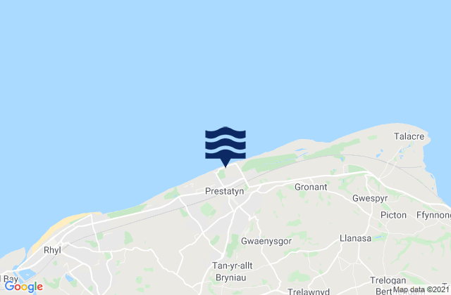 Cwm, United Kingdomの潮見表地図
