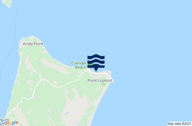 Cylinder Beach, Australiaの潮見表地図