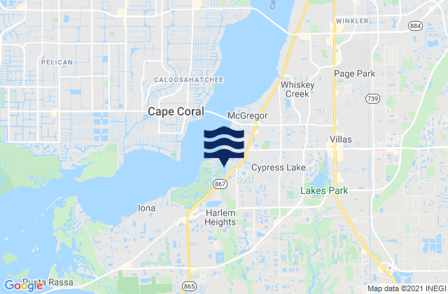 Cypress Lake, United Statesの潮見表地図