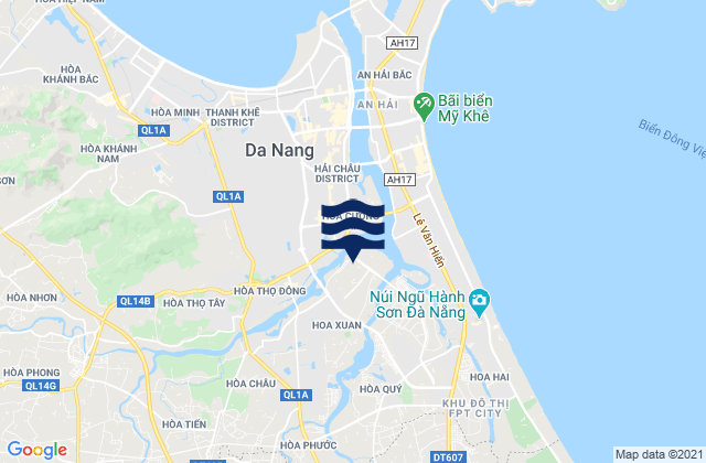 Cẩm Lệ, Vietnamの潮見表地図