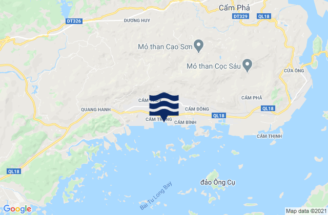 Cẩm Phả, Vietnamの潮見表地図