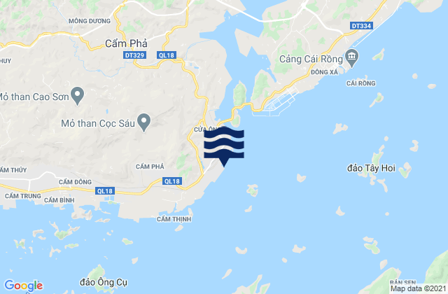 Cẩm Phả Port, Vietnamの潮見表地図