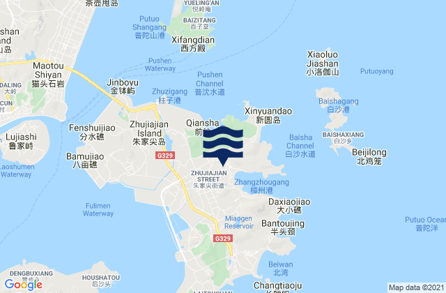 Dadong’ao, Chinaの潮見表地図