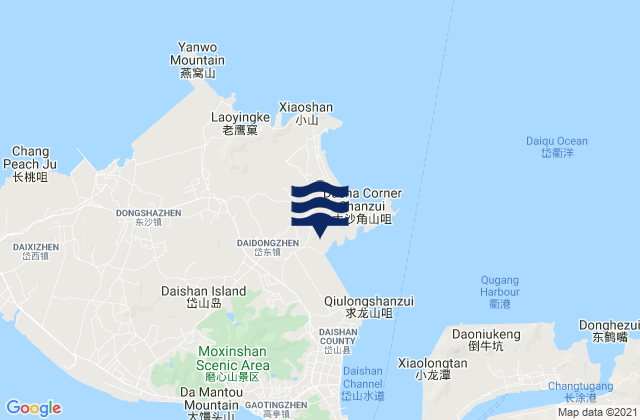 Daidaon, Chinaの潮見表地図