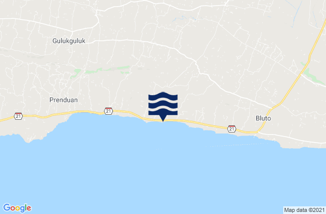 Dajasongai, Indonesiaの潮見表地図