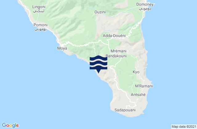 Daji, Comorosの潮見表地図