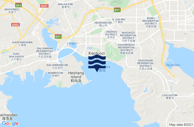 Dajiang, Chinaの潮見表地図