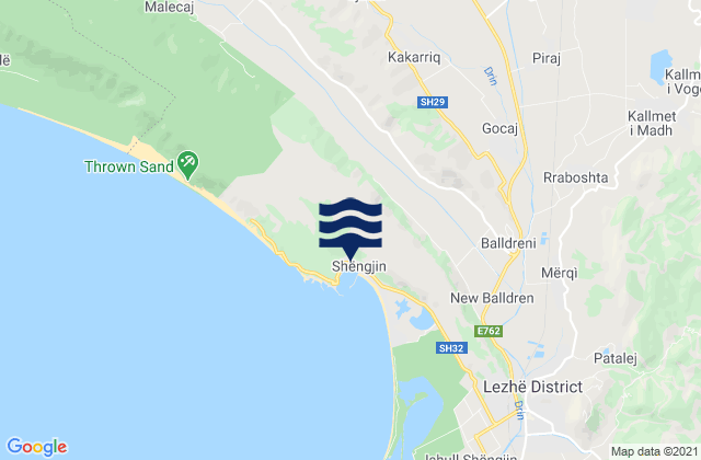 Dajç, Albaniaの潮見表地図