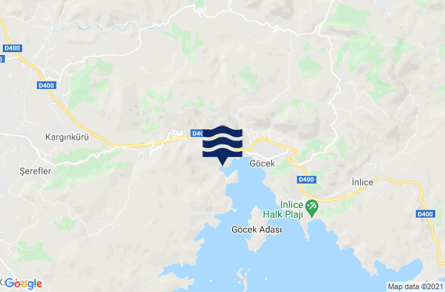 Dalaman, Turkeyの潮見表地図