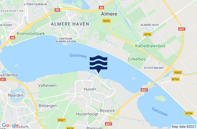 Dalbosc'h, Netherlandsの潮見表地図