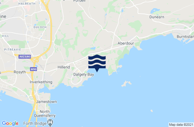Dalgety Bay, United Kingdomの潮見表地図