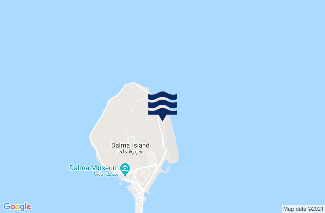 Dalmā Island, United Arab Emiratesの潮見表地図