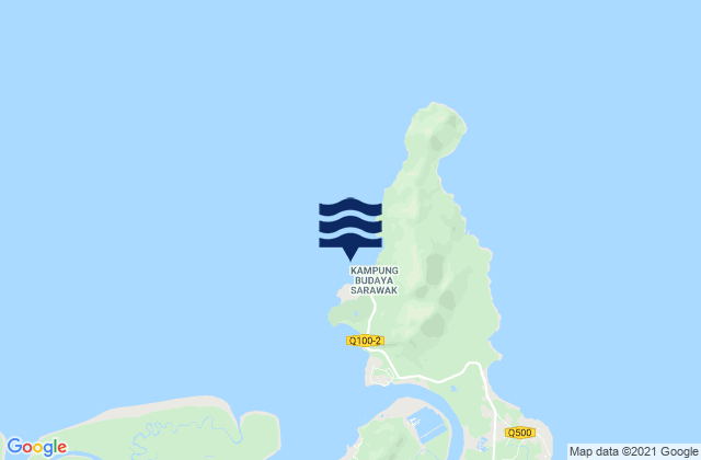 Damai Beach, Malaysiaの潮見表地図