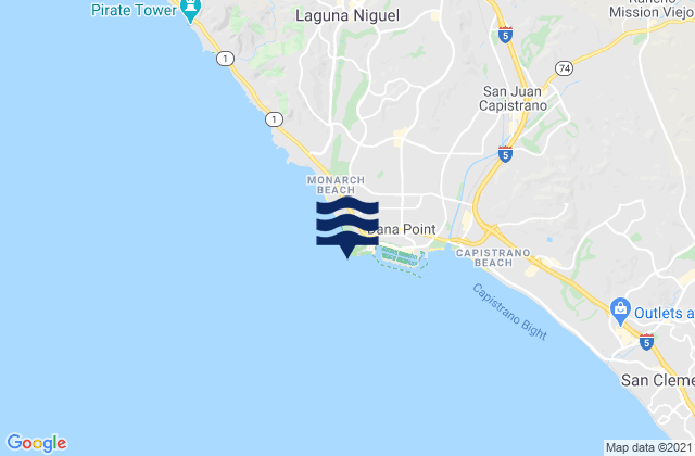 Dana Point, United Statesの潮見表地図