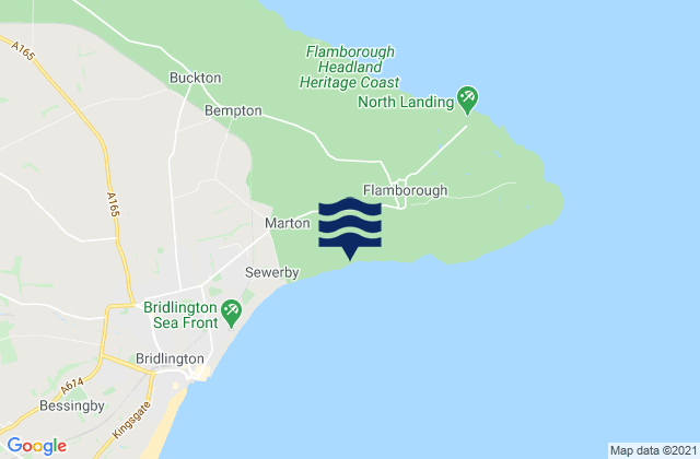 Danes Dyke Beach, United Kingdomの潮見表地図