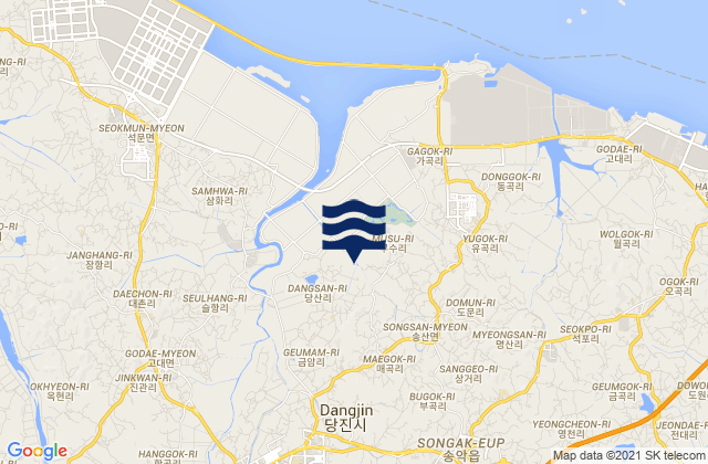 Dangjin-si, South Koreaの潮見表地図